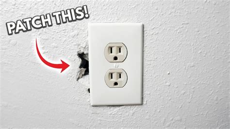 patching drywall around electrical outlet